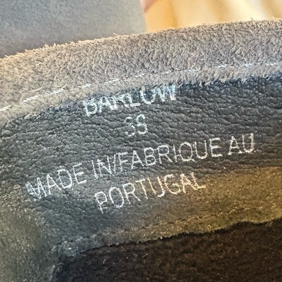 Bos. & Co. Barlow Women’s 38 Grey Suede Slouch Ankle Block Heel Bootie Side Zip - Picture 7 of 10